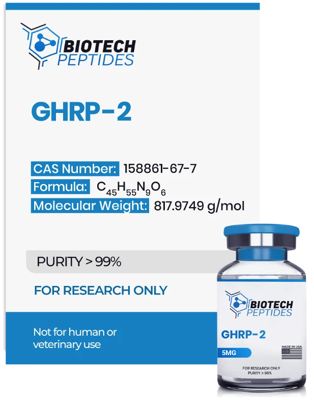 (🔥  Boosts GH secretion) GHRP-2 Peptide Online - (5mg) - Biotech Peptides